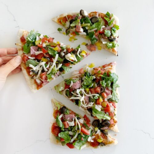 chopped salad pizza